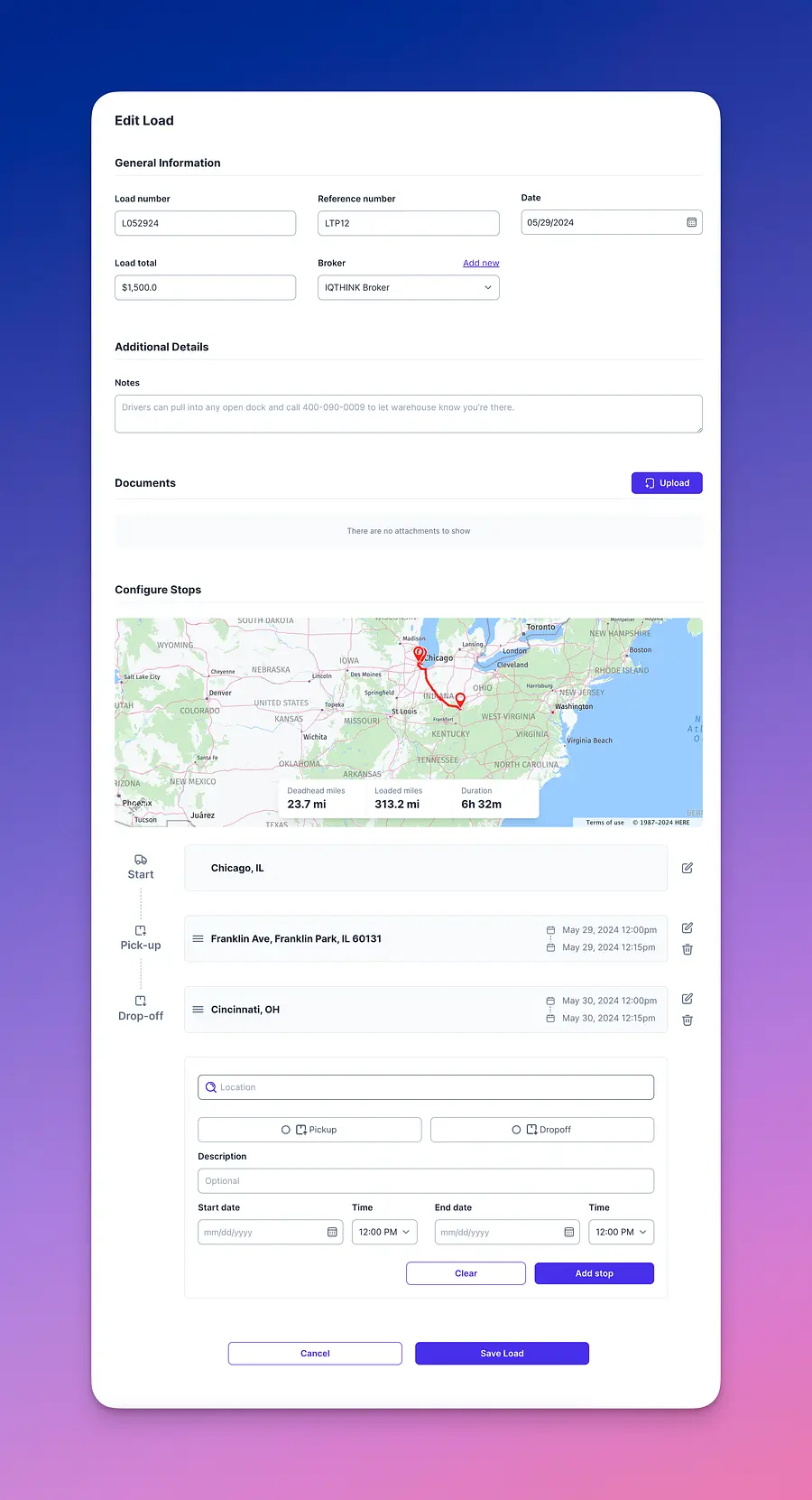 Load Edit page