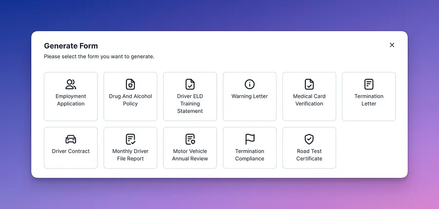 Form Menu